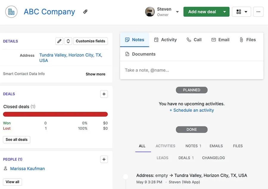 Automated deal and contact creation